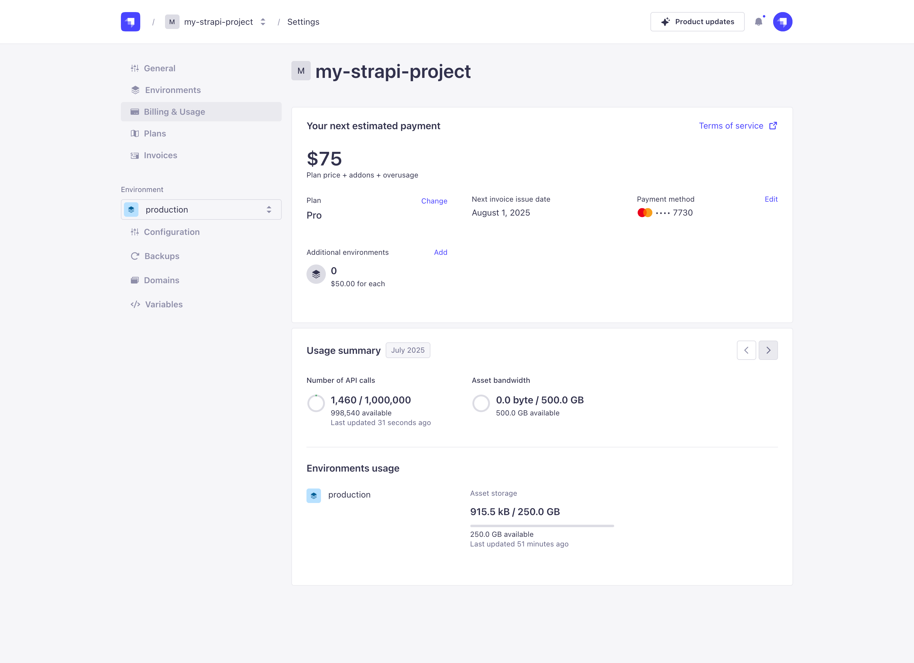 Project billing