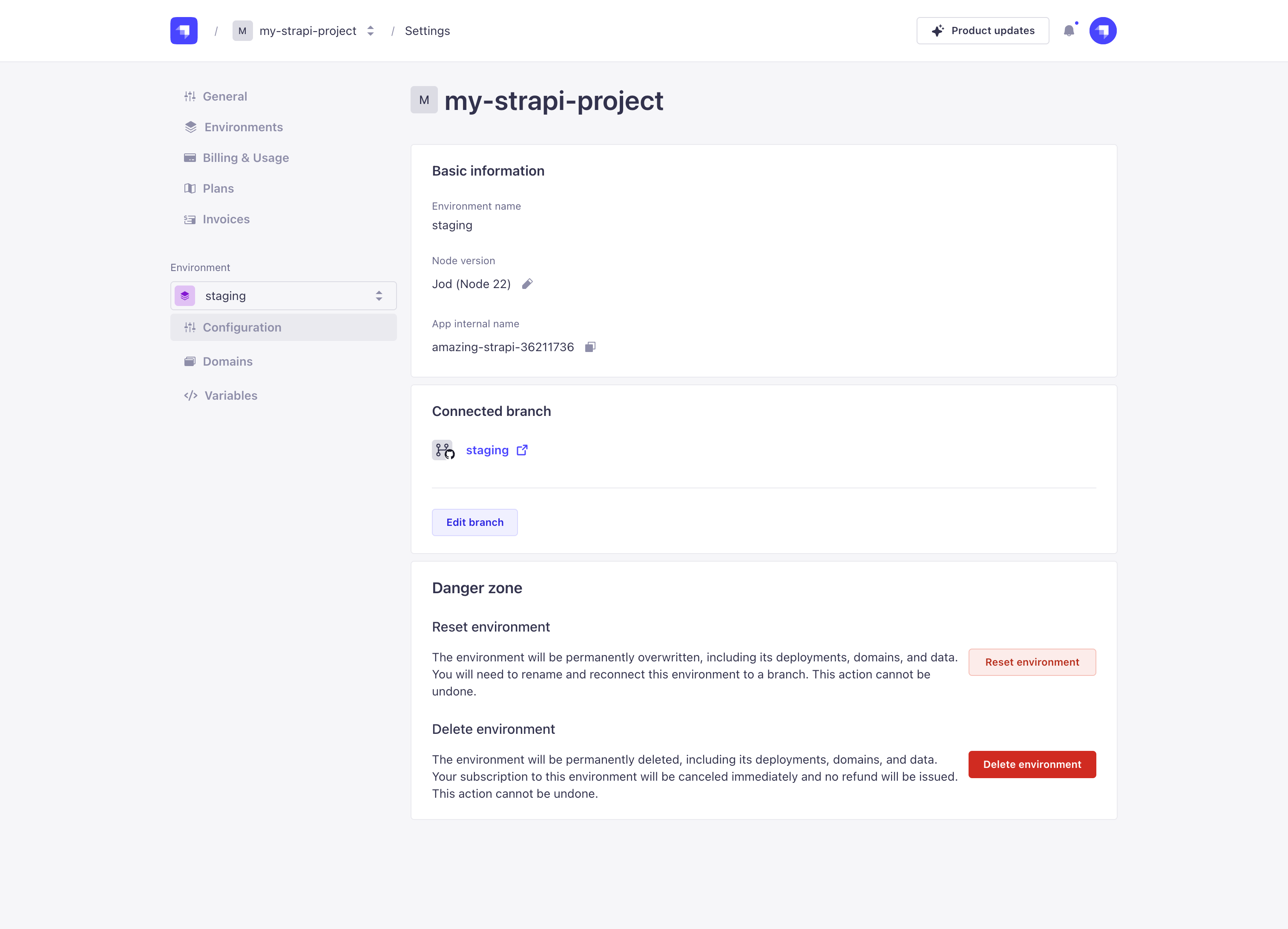 Project invoices
